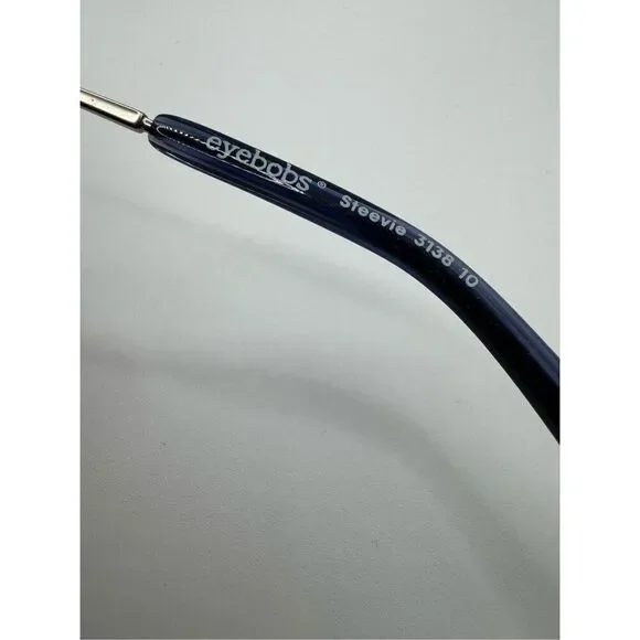 eyebobs Steevie eyeglass frames blue silver new without case - Picture 2 of 3